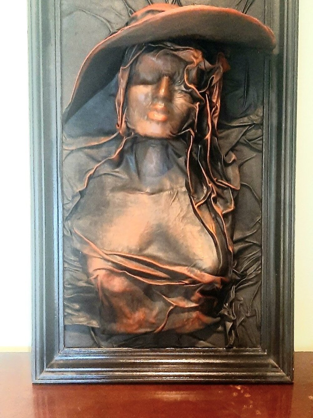 Absolutely epic Vintage 3D framed Leather Wall Art Sculpture